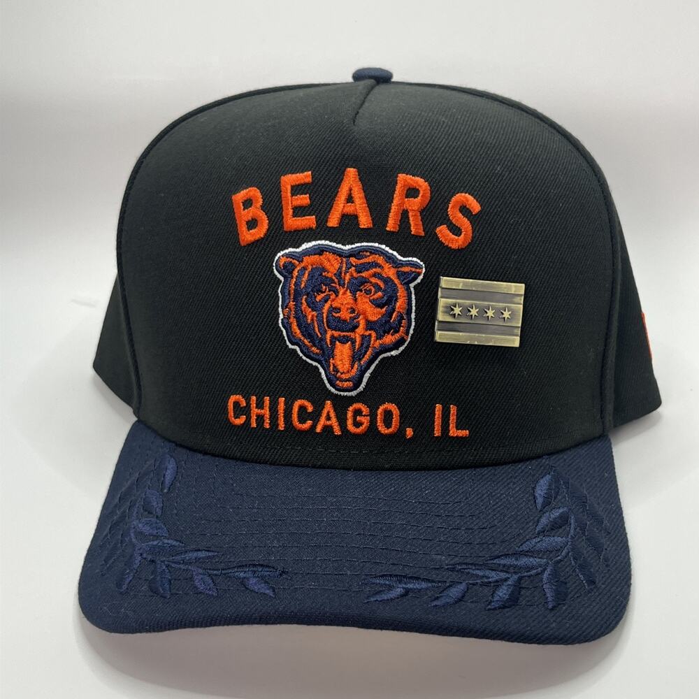 NWT New Era Chicago Bears Fitted Golfer Hat Size 7 7/8 Bears Draft Pin NFL New